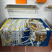Hermes 2026 Cheval Heavy Metal Scarf 140cm Cashmere Silk