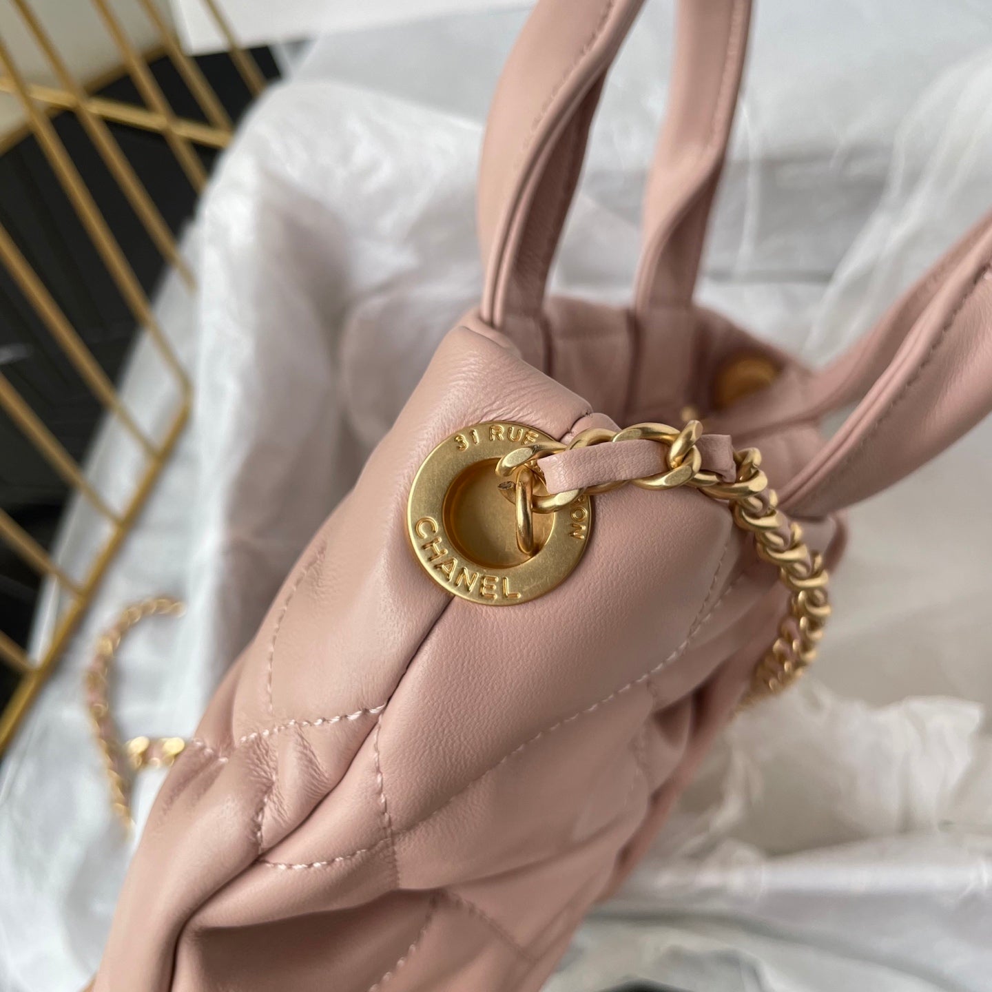 CC 25K Mini Bow Bag 26cm Pink Calfskin