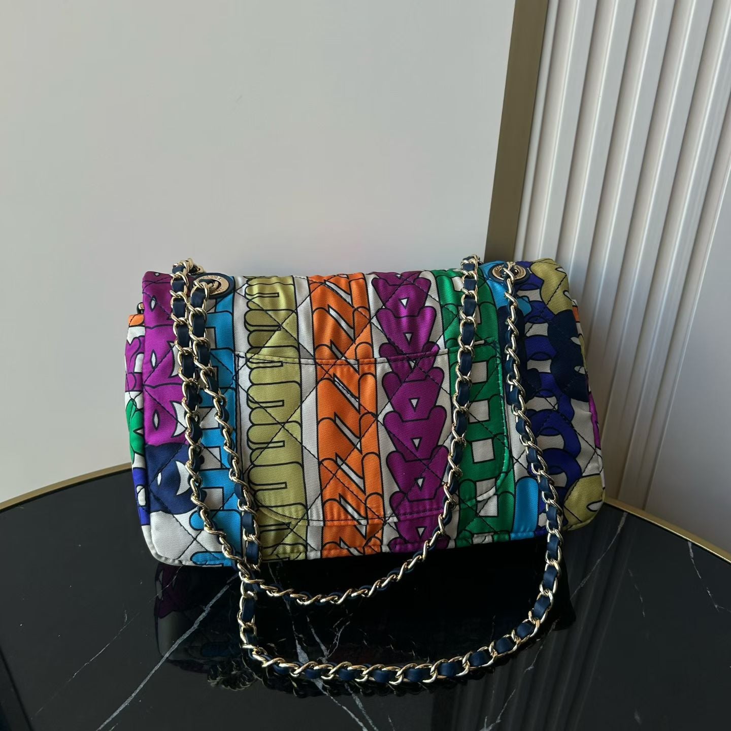 Chanel 2026 Medium Flap Bag 24.5cm Muticolor Fabric