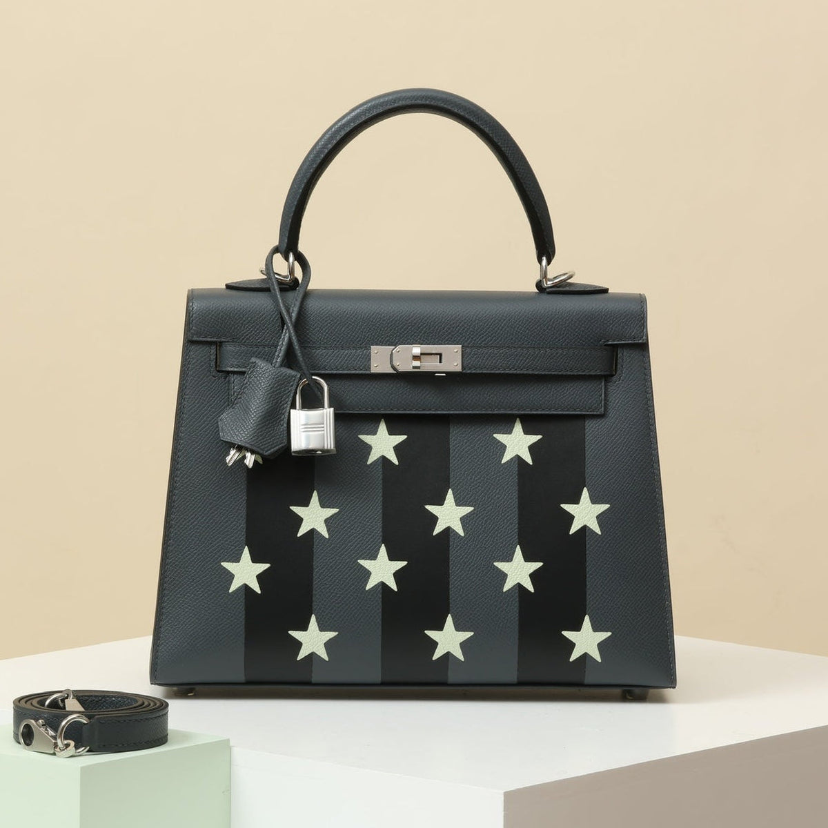 High-end Hermes 2026 Sellier Casaque Etoilee Kelly Bag 25cm Swift Calfskin