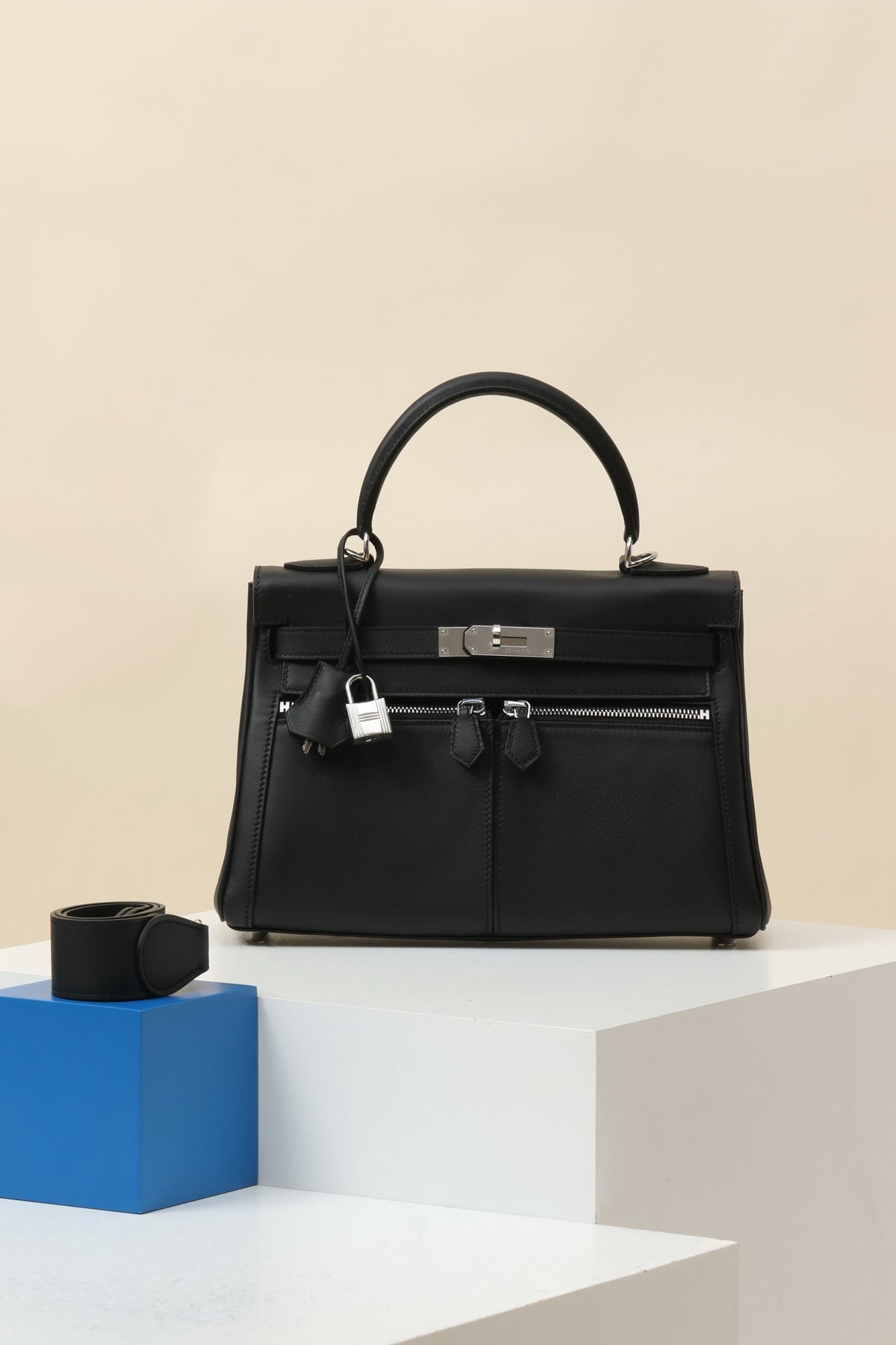 High-end Hermes 2026 Kelly Lakis Bag 35cm Swift Leather Canvas
