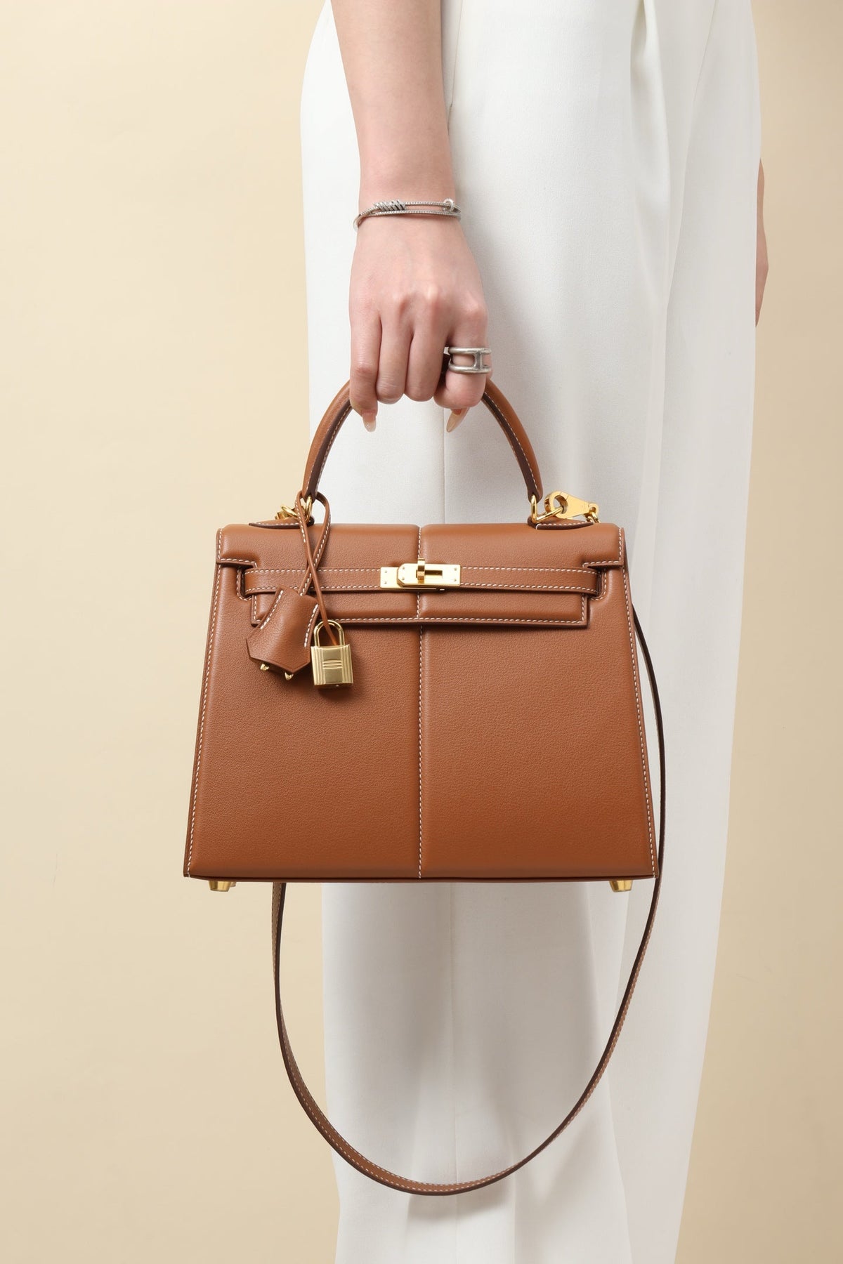 High-end Hermes 2026 Padded Kelly Sellier Bag 25cm Swift Leather