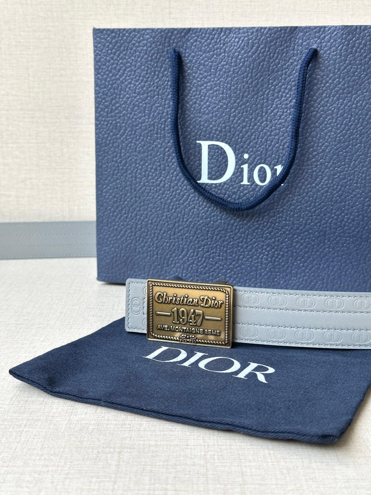 Dior 2026 Montaigne Oblique Belt 35mm Canvas Leather