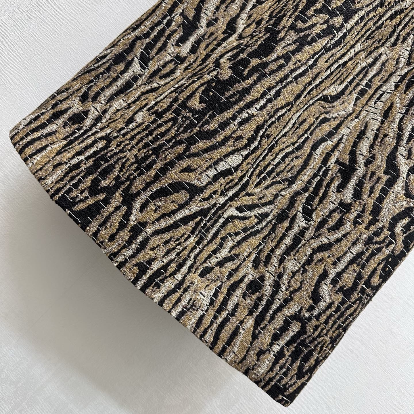 Chanel 2026 Tiger-print Suspender Dress Black Beige Cotton 418540
