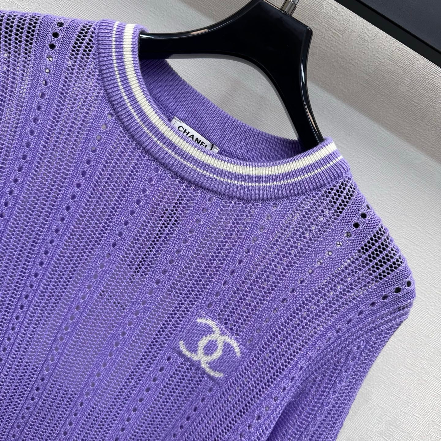 Chanel 2026 Hollow Long-sleeved Knit Top Wool 418615