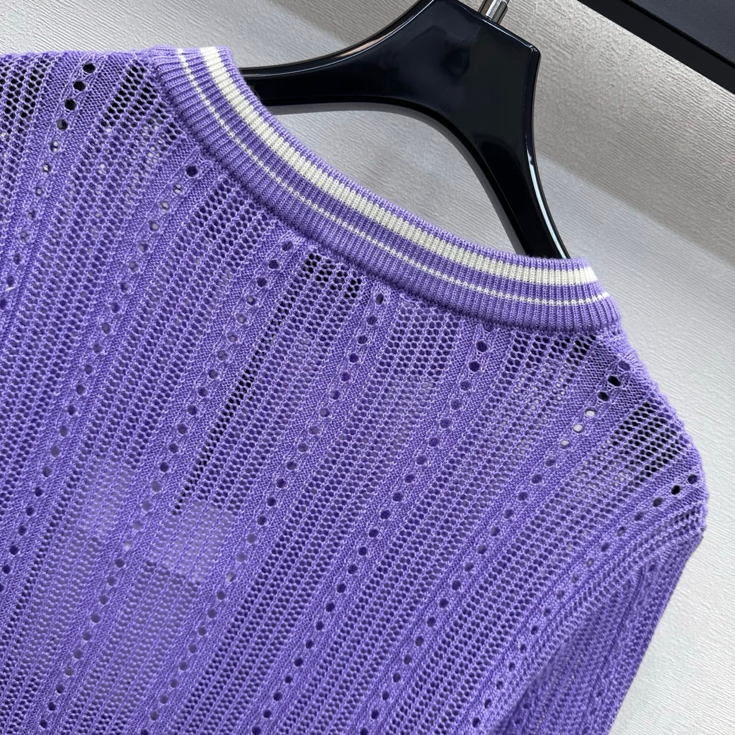 Chanel 2026 Hollow Long-sleeved Knit Top Wool 418615