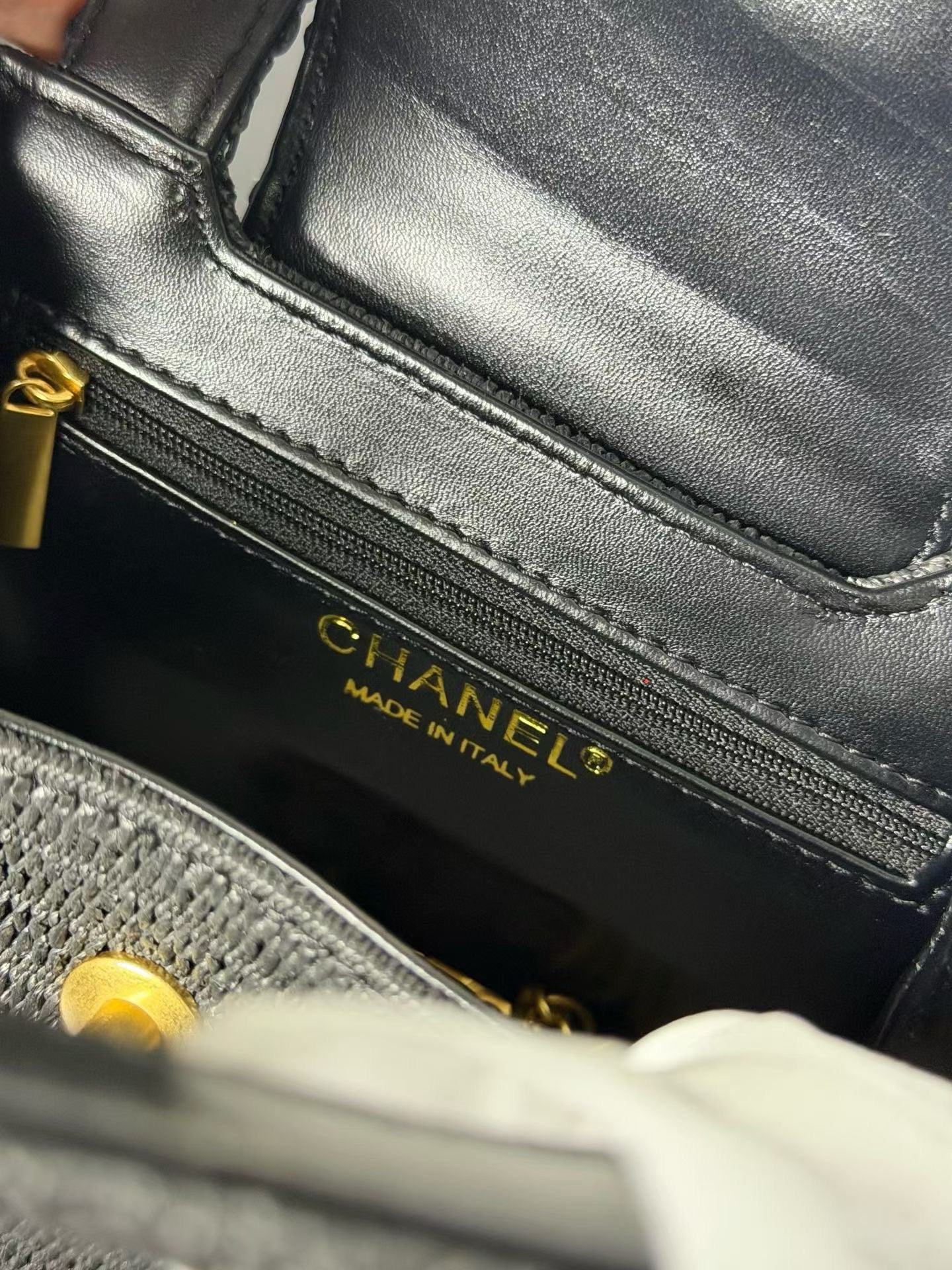 Chanel Kelly 2026 Bag 19cm Black Woven Leather