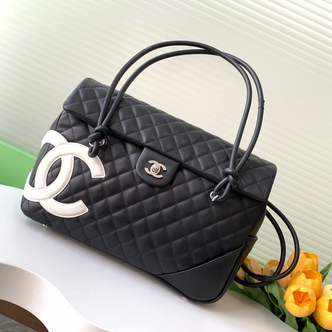 CC 2025 Cambon Bag Black White  Lambskin 308110