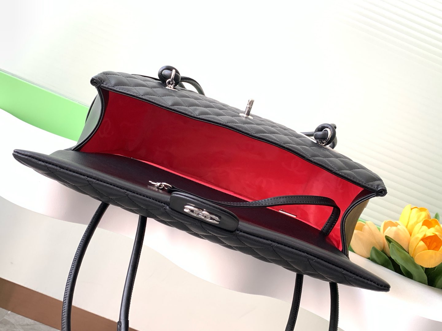 CC 2025 Cambon Bag Black White  Lambskin 308110