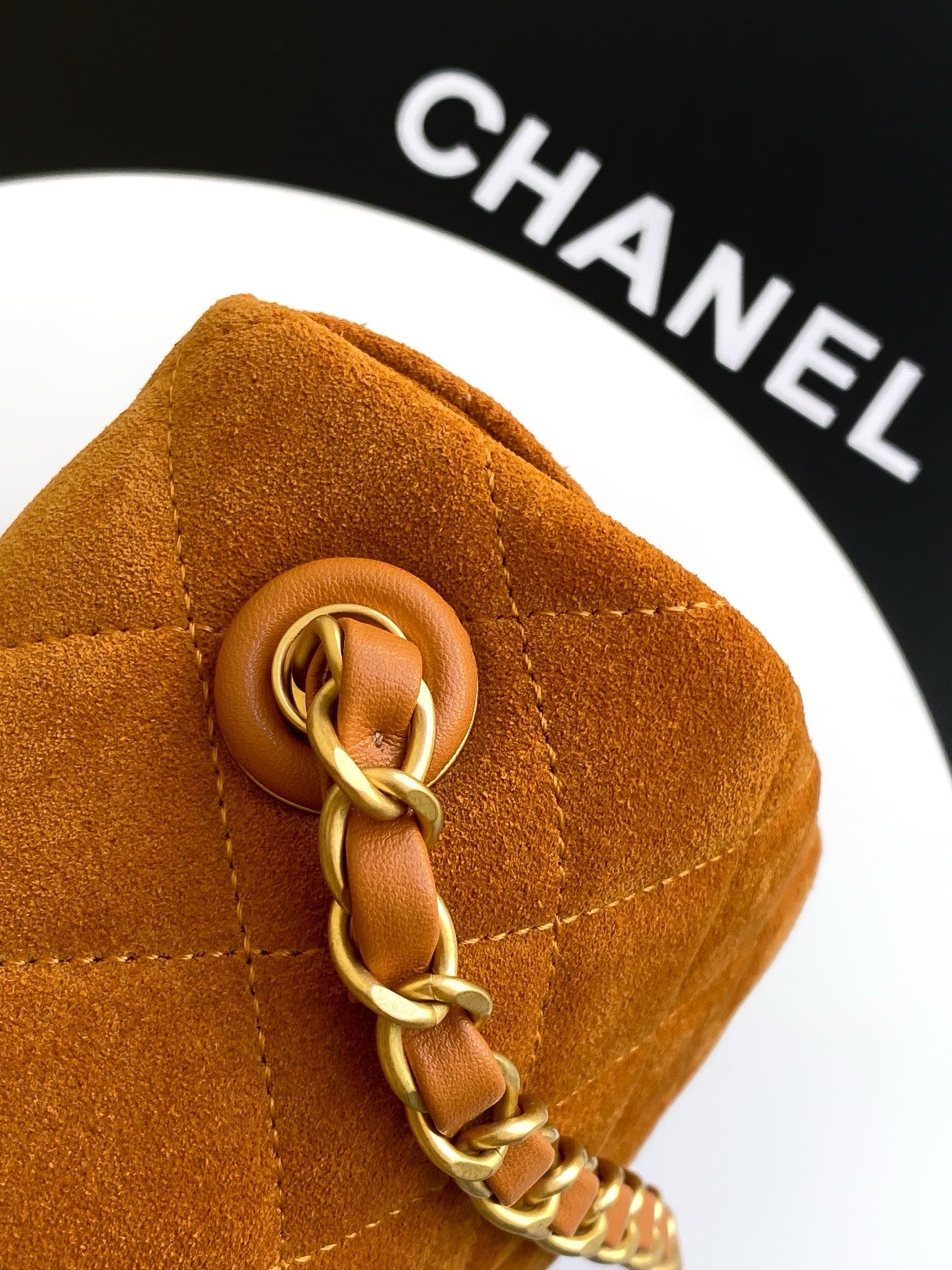 Chanel 2026 Flap Bag Camel Suede Leather