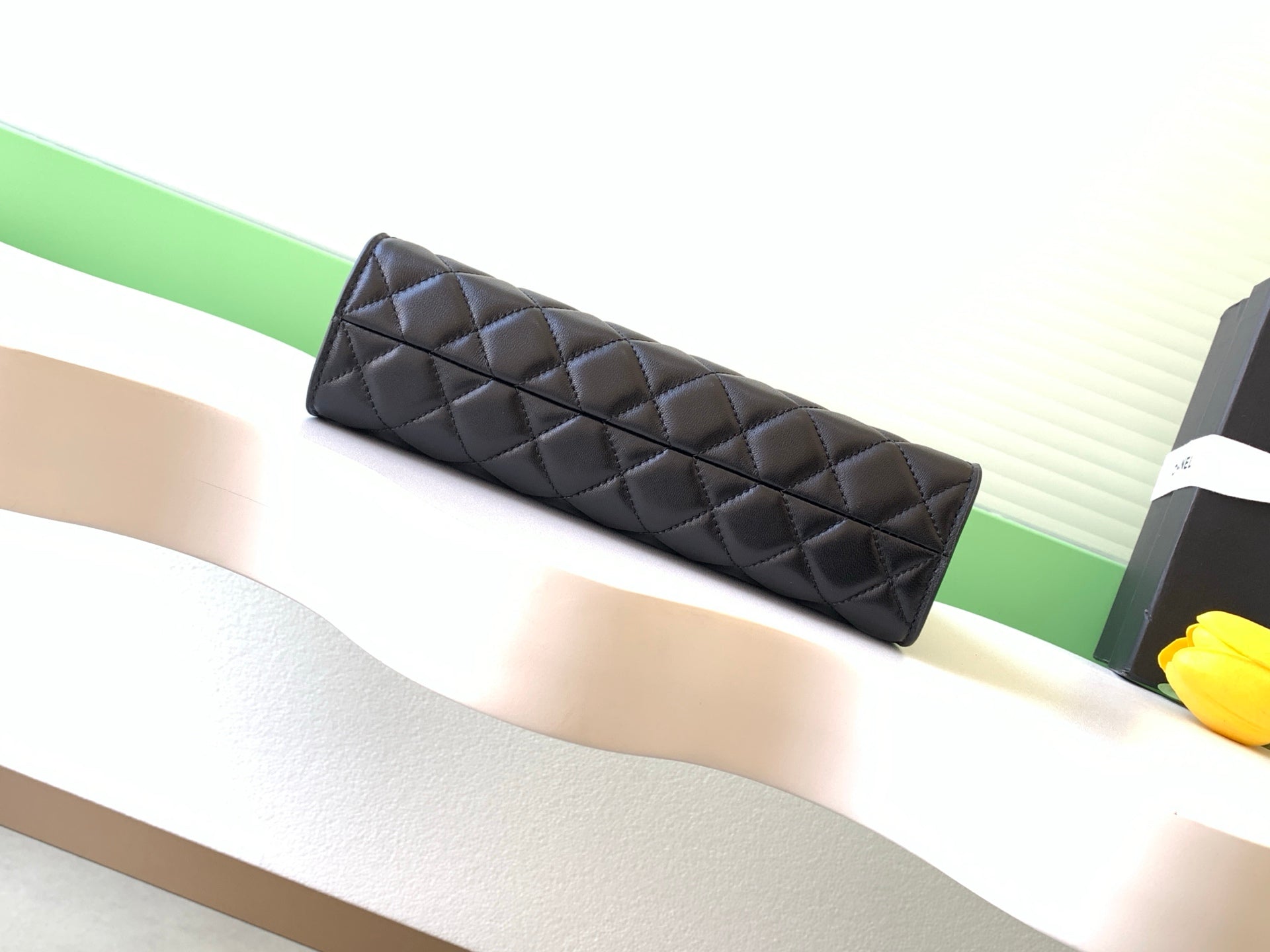 Chanel 25 Christmas Limited Hobo Shoulder Bag Black Lambskin 324810