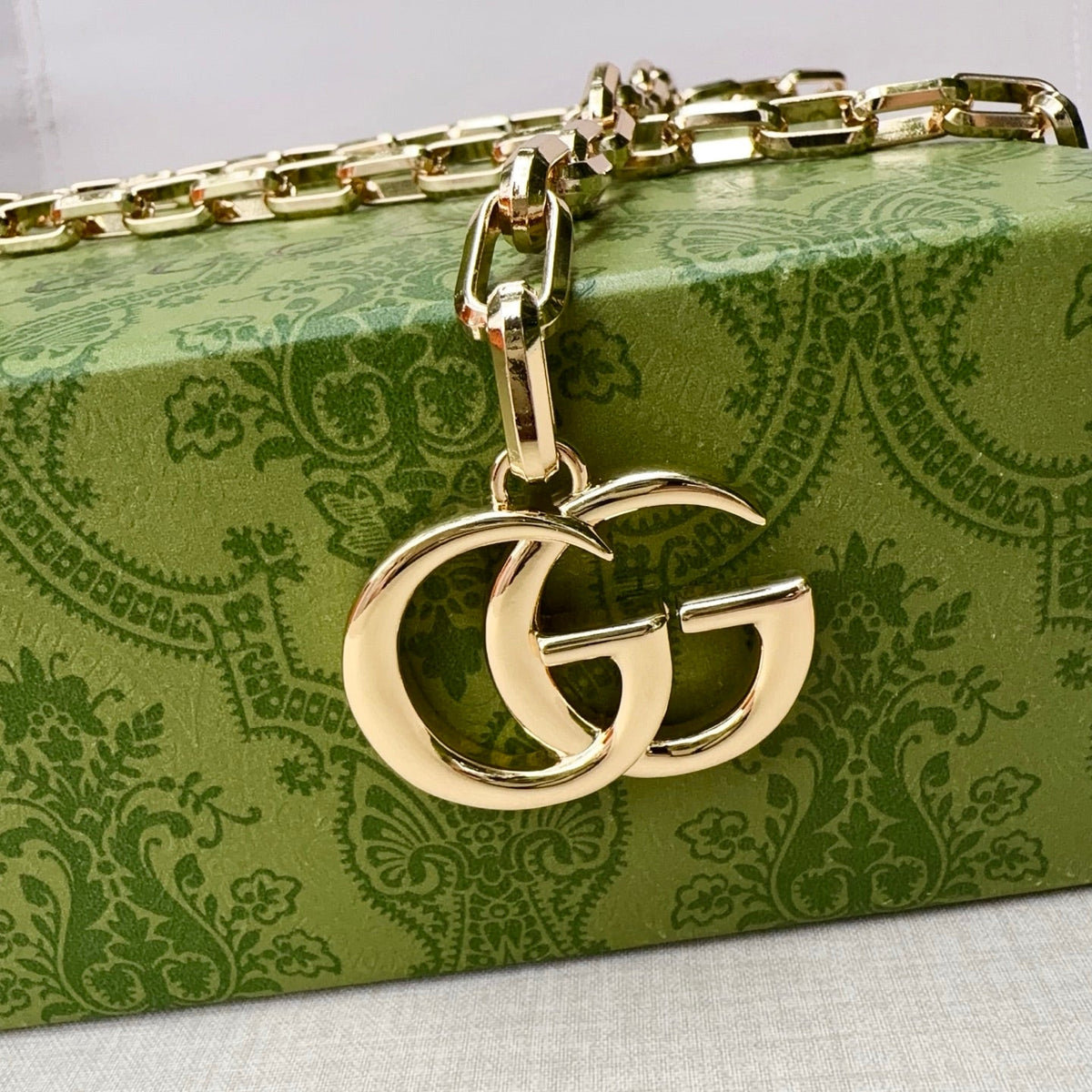 Gucci 2026 Double G Charm Belt Gold 204543