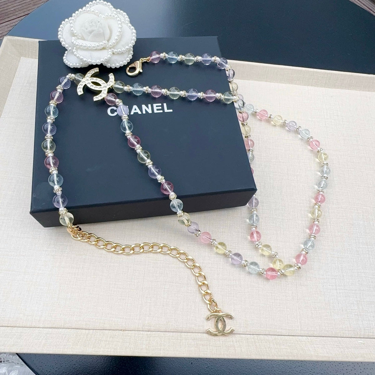 Chanel 2026 Crystal Beads Paired Waist Chain Belt 205833