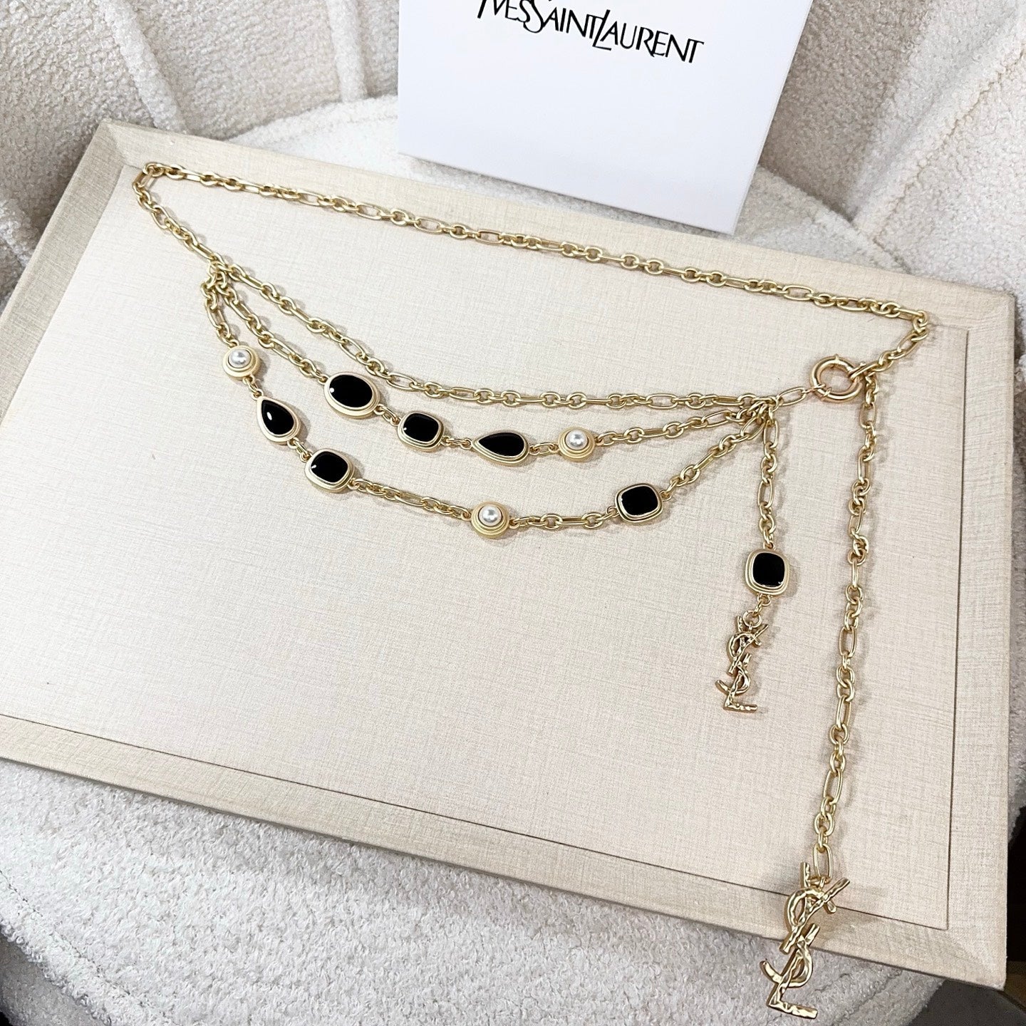 Saint Laurent 2026 Cassandre Chain Belt 215110