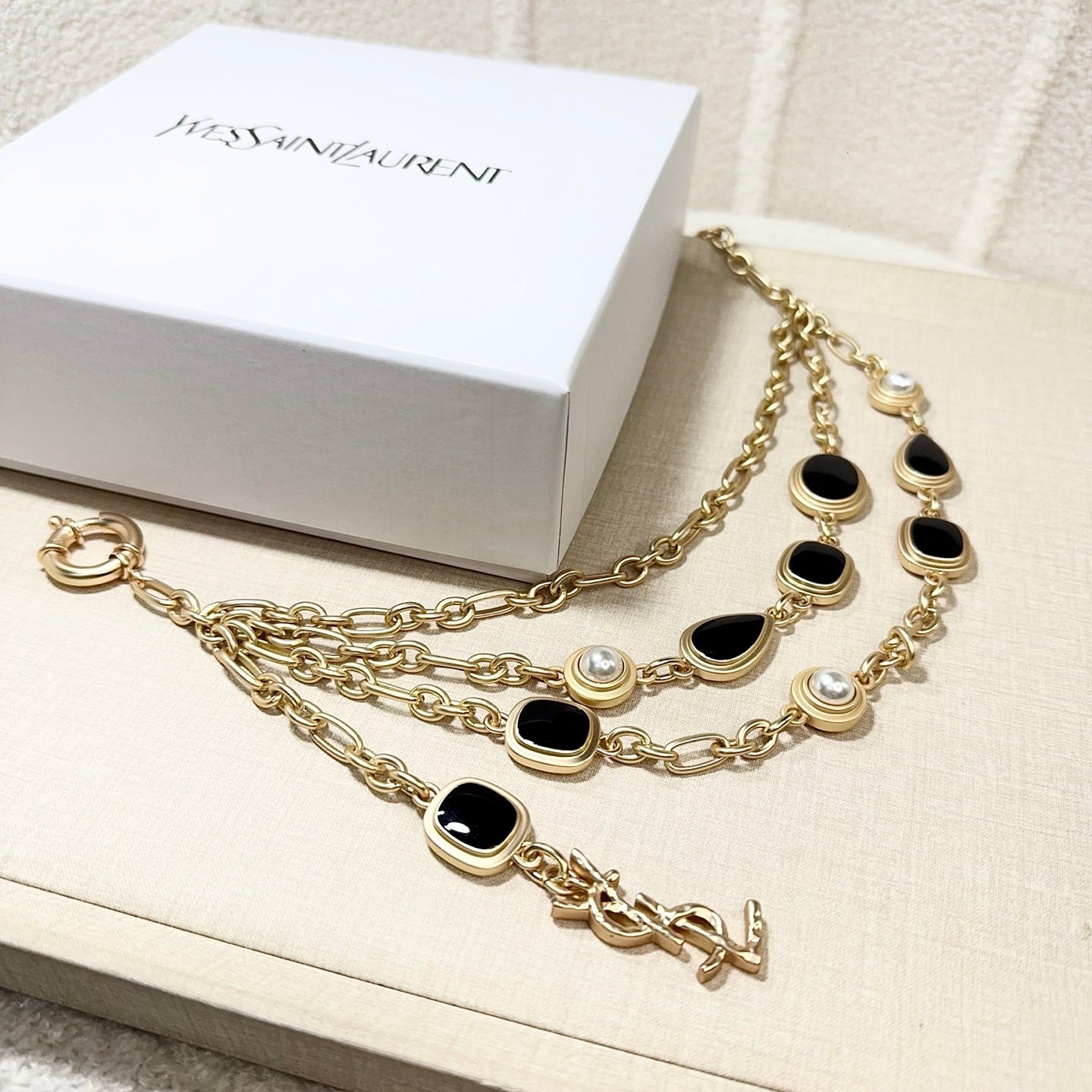 Saint Laurent 2026 Cassandre Chain Belt 215110