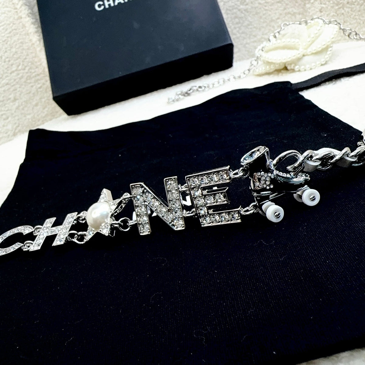 Chanel 2026 Crystal CC Logo Waist Chain Belt 219665
