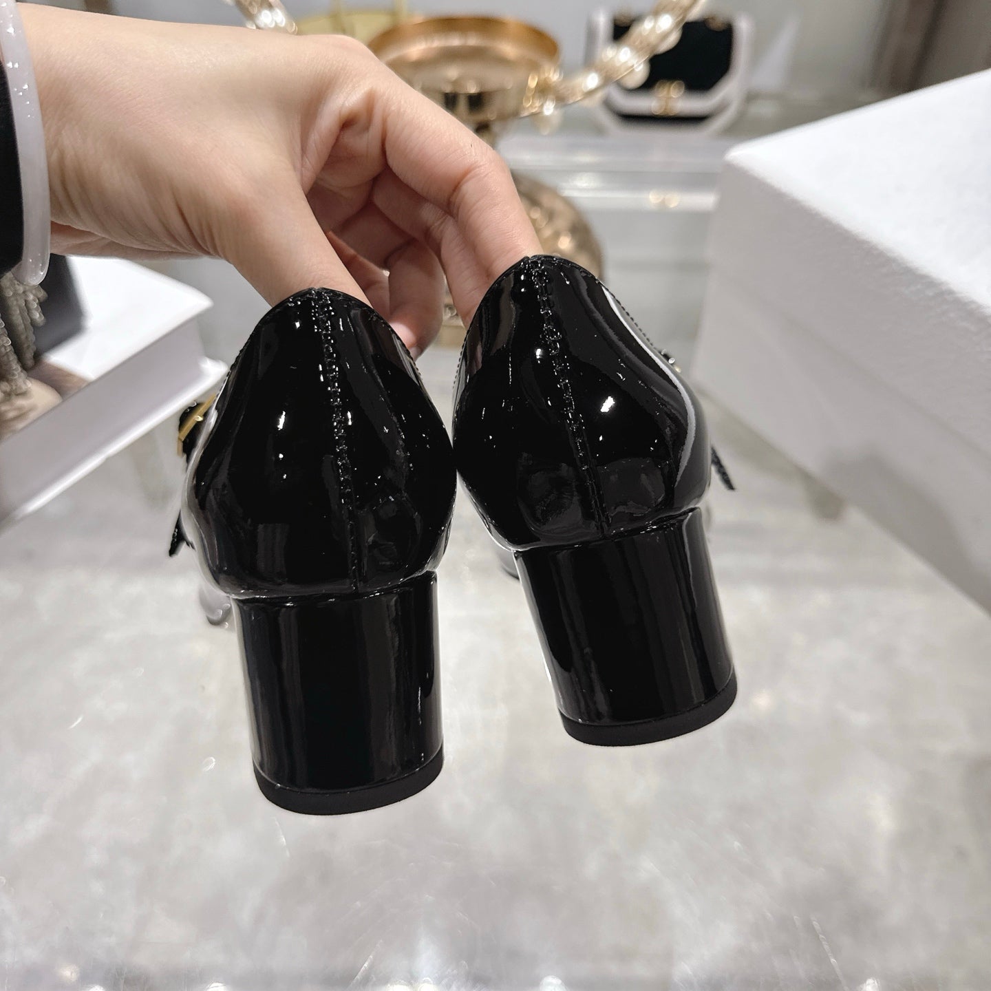 CD  26 Lolita High-Heeled 40 Black Patent Leather 592220