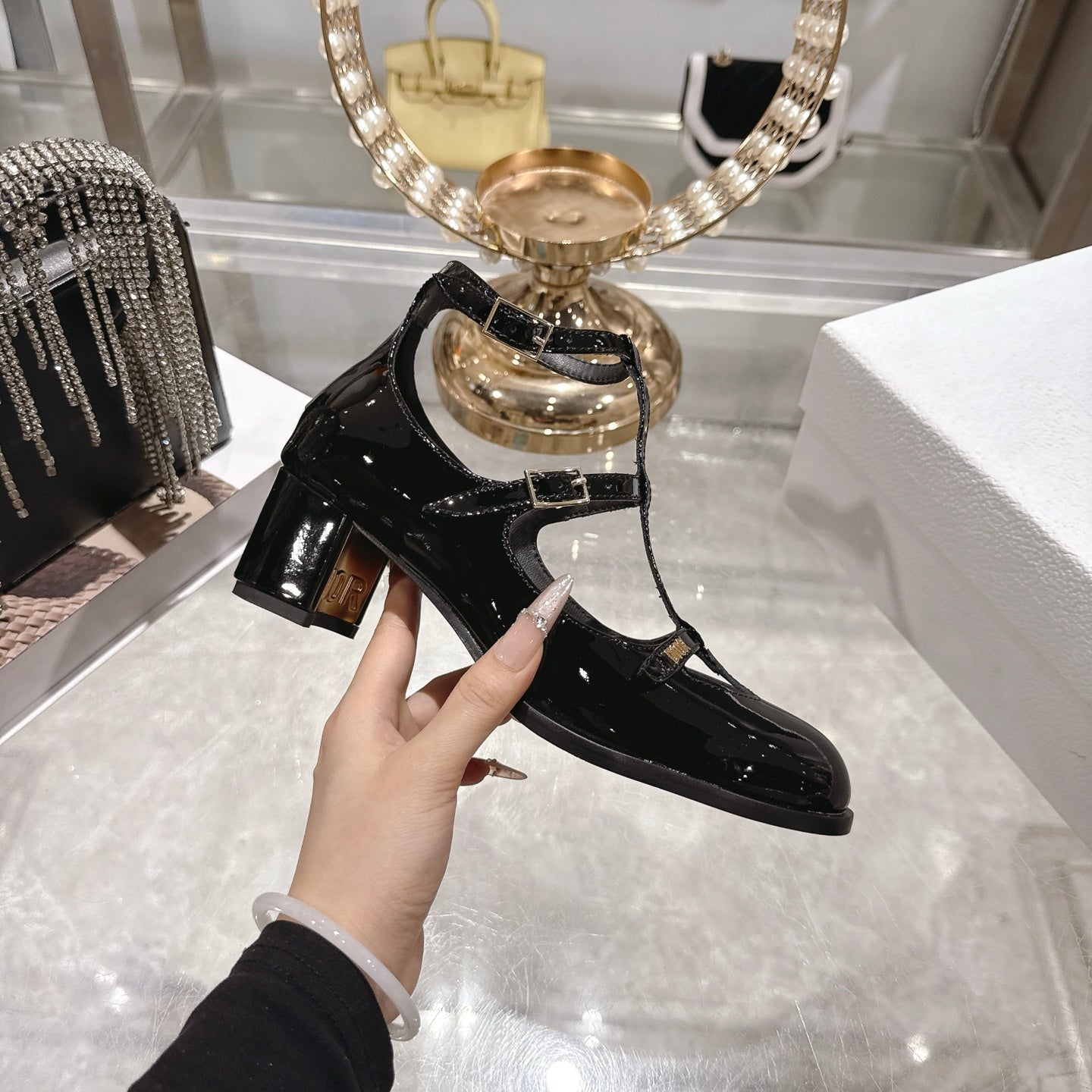 CD 26 Heel Mary Jane 40 Black Patent Leather 592222