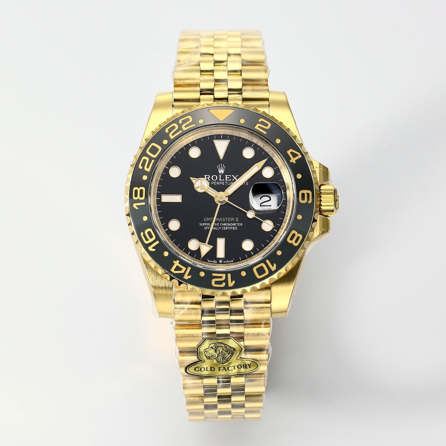 Rolex 25 GMT- Master 40mm Gold Black Dial