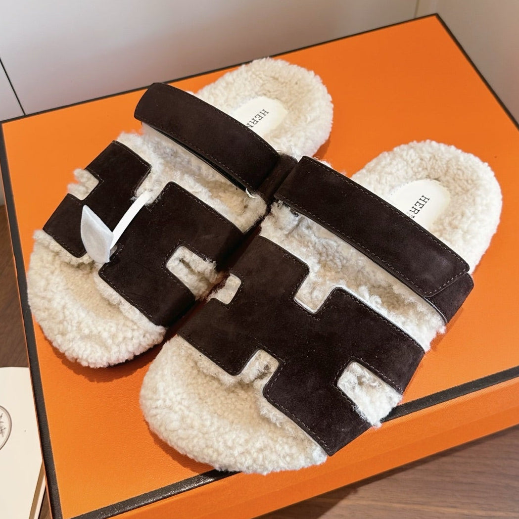 Hermes 2026 Chypre Sandal Suede Wool 976860