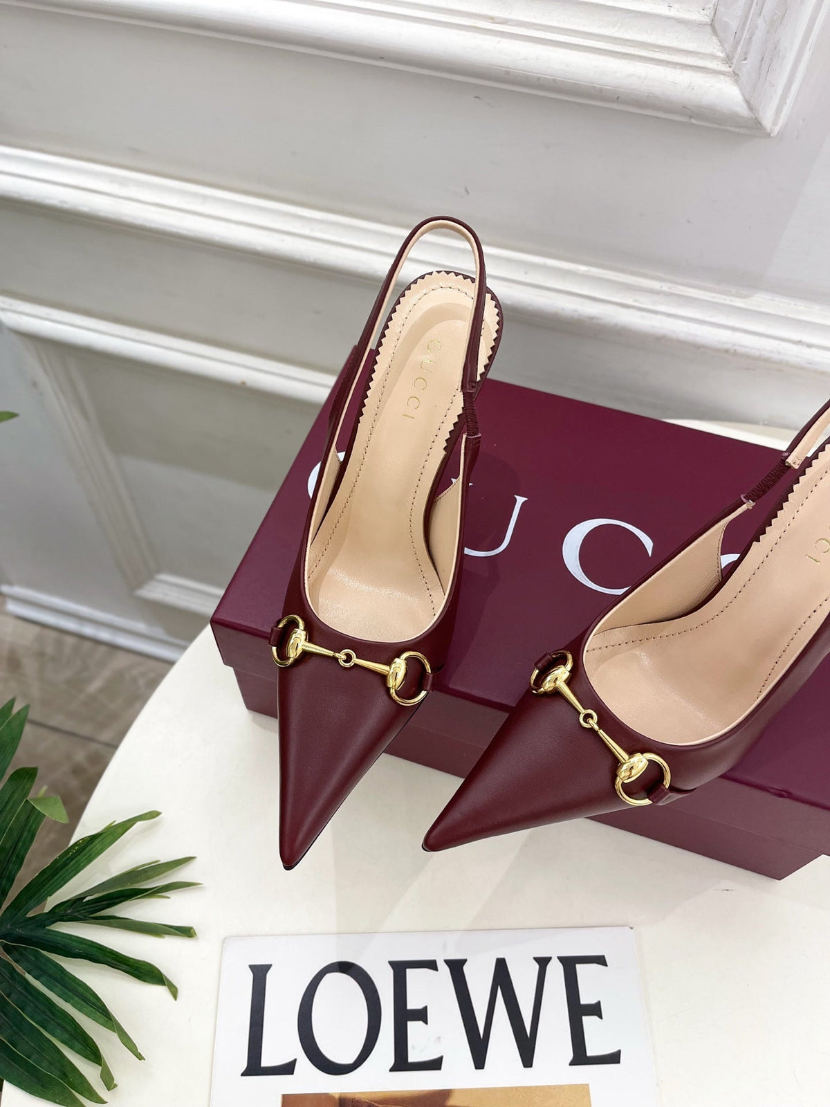 Gucci 2026 Donna Shoe 110mm Cowhide Canvas 946604
