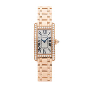 Cartier Tank Americaine Rose Gold Diamond Quartz Watch