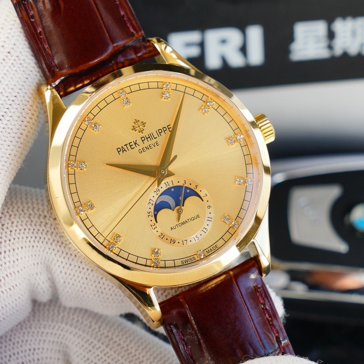 PATEK CALATRAVA MOONPHASE GOLD CASE