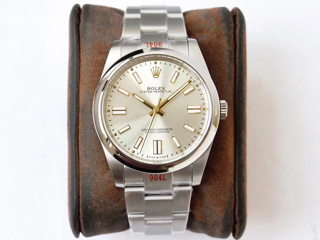 OYSTER PERPETUAL 41 STAINLESS STEEL GOLD GREY DIAL