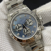 DAYTONA STAINLESS STEEL CUSTOM MOP DIAL DIAMOND NUMERALS