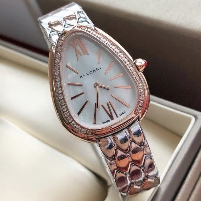 SERPENTI SEDUTTORI 33MM QUARTZ TWO TONE DIAMOND BEZEL MOP DIAL