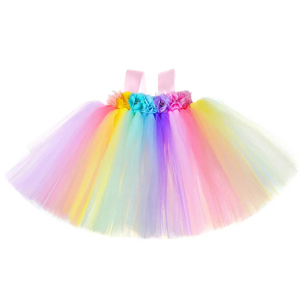 Pastel Rainbow Blossom Dress - My Fancy Dress Box
