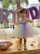 Pastel Rainbow Blossom Dress - My Fancy Dress Box