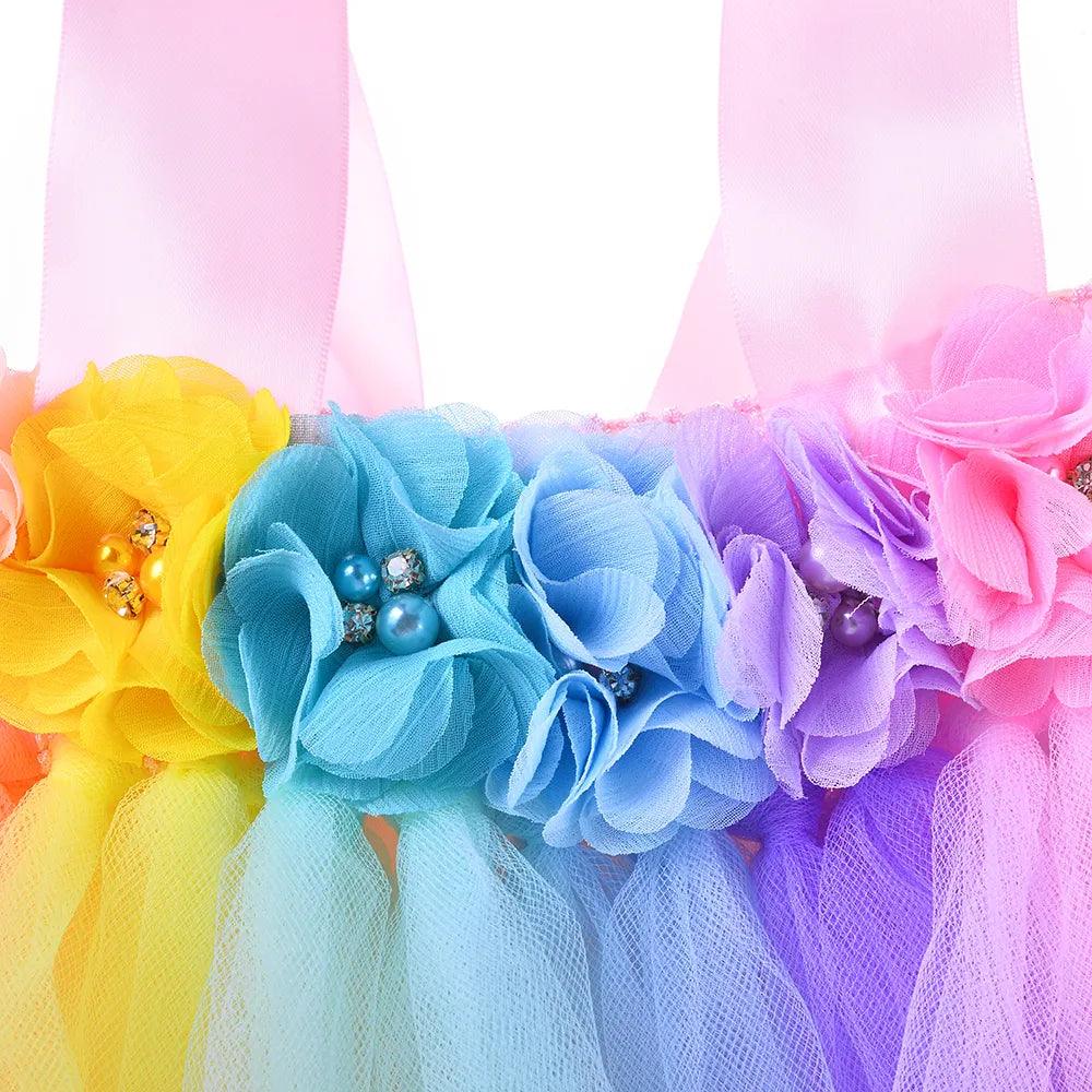 Pastel Rainbow Blossom Dress - My Fancy Dress Box