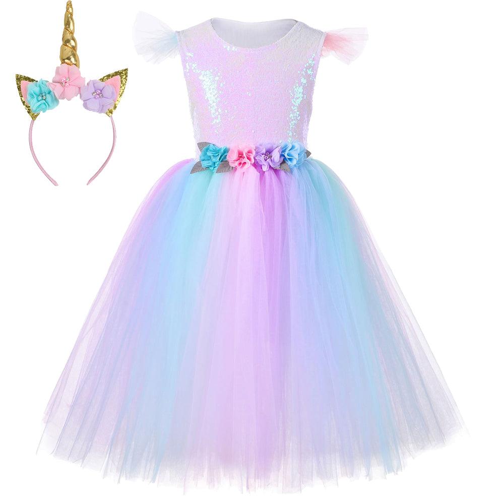 Pastel Rainbow Party Dress - My Fancy Dress Box