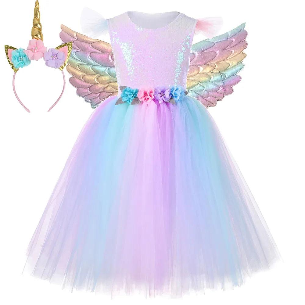 Pastel Rainbow Party Dress - My Fancy Dress Box