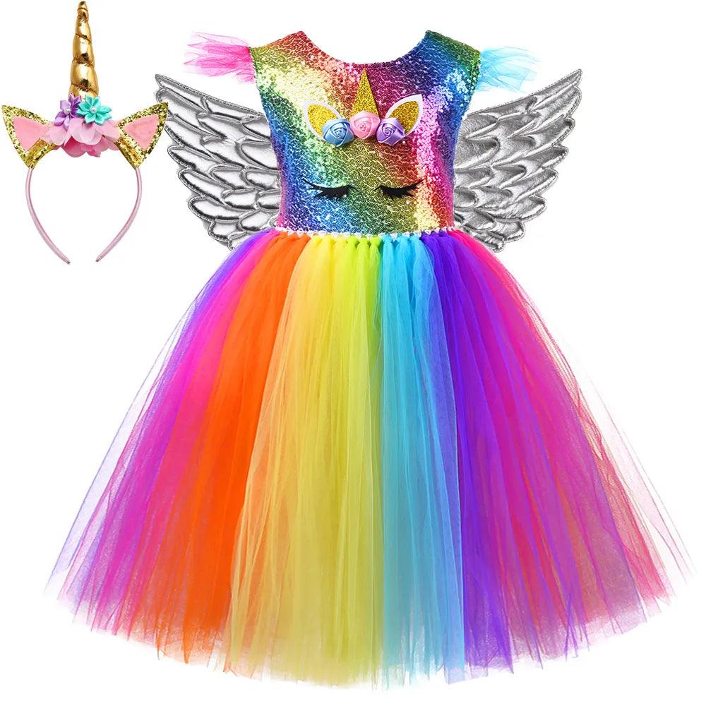 Rainbow Unicorn Dress - My Fancy Dress Box