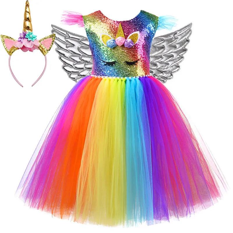 Rainbow Unicorn Dress - My Fancy Dress Box